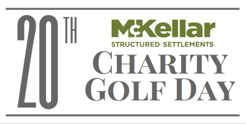 The McKellar logo and the words "20th Charity Golf Day"