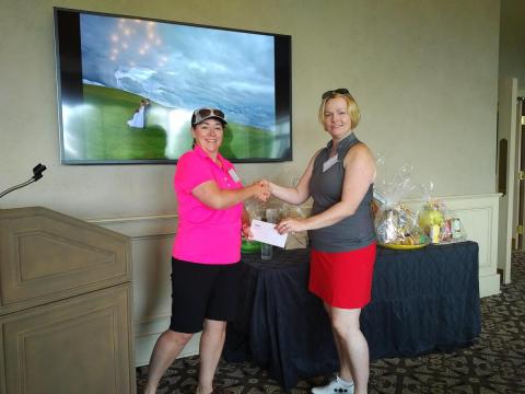 WICC golf cheque presentation